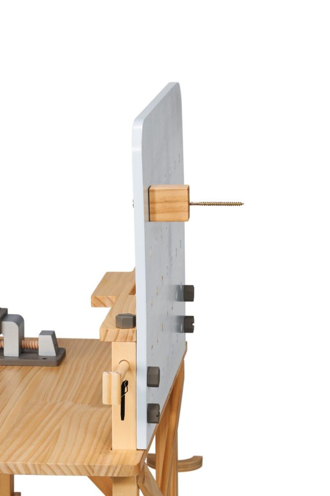 STIHL Kinderwerkbank aus Holz mit Zubehör Kinderspielzeug